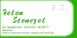 helen stenczel business card